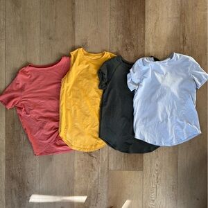 Lululemon Set of Four Casual T-Shirts in Assorted Colors